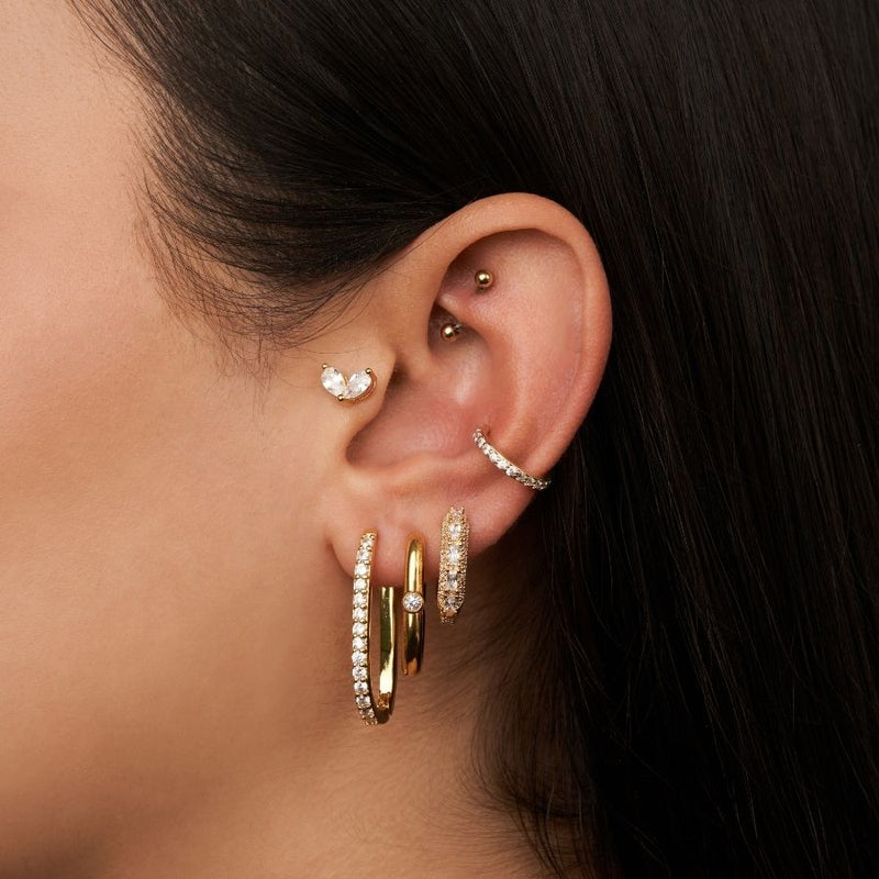 Little Lotus Ear Piercing Gold
