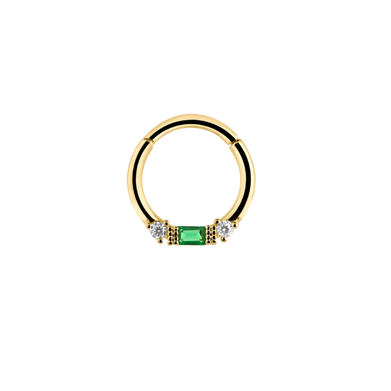 Limitless Emerald Clicker Piercing Gold
