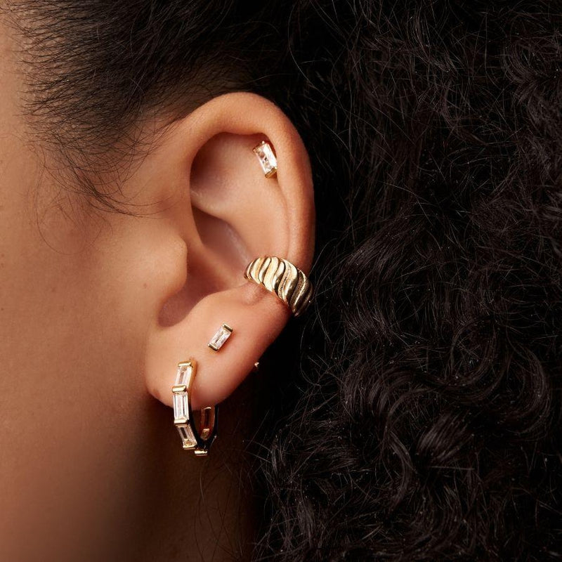 Limitless Baguette Ear Piercing Gold