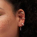 Baguette Throne Ear Piercing Gold