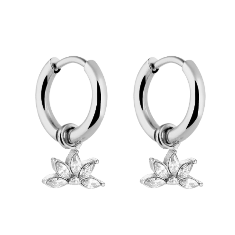 Lotus 2.0 Simple Huggie Earrings 14K Gold Plated