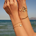 Perlmutt Lucky Leaf Armband 14K Vergoldet