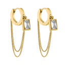 Majestic Baguette Huggie Earrings