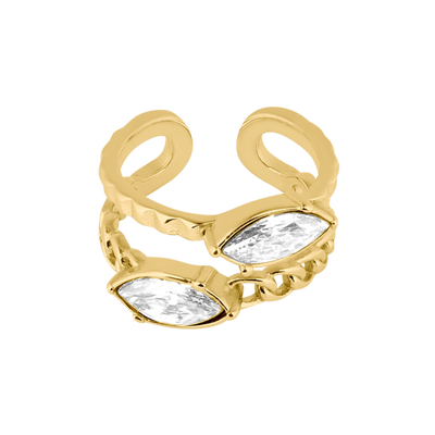 Marquise Elegance Ring 14K Gold Plated