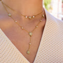 Melsol Lucky Flower Pearl Kette 14K vergoldet