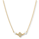 Melsol Lucky Flower Pearl Kette 14K vergoldet