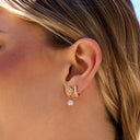 Melsol Lucky Flower Pearl Ohrstecker 14K vergoldet