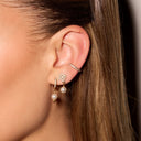 Melsol Lucky Flower Pearl Ohrstecker 14K vergoldet