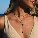 Meltdown Coin Necklace 14K Gold Plated