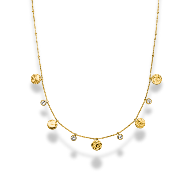 Meltdown Coin Necklace 14K Gold Plated