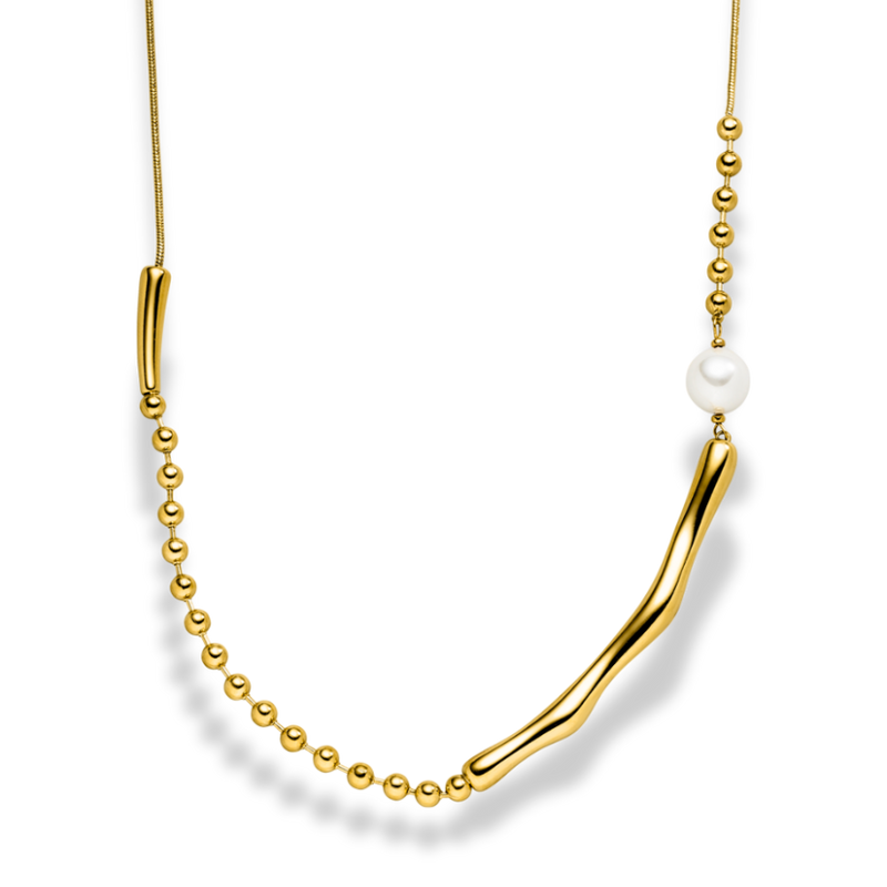 Meltdown Elegance Necklace 14K Gold Plated