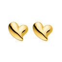 Meltdown Heart Stud Earrings 18K Gold Plated