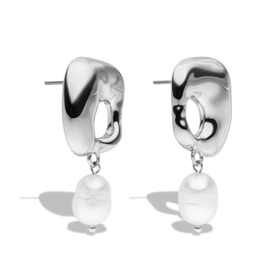 Meltdown Pearl Earrings 14K Gold Plated