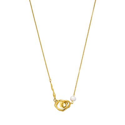 Collier Melted Connection plaqué or 14 carats