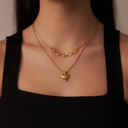 Melted Heart Necklace 14K Gold Plated