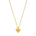 Melted Heart Necklace 14K Gold Plated