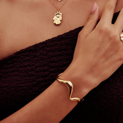 Melting Bangle 14K Gold Plated 