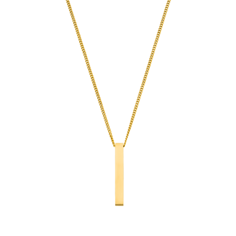 Memories Engraving Necklace 14K Gold Plated