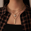 Mini Sleek Letter Necklace 14K Gold Plated