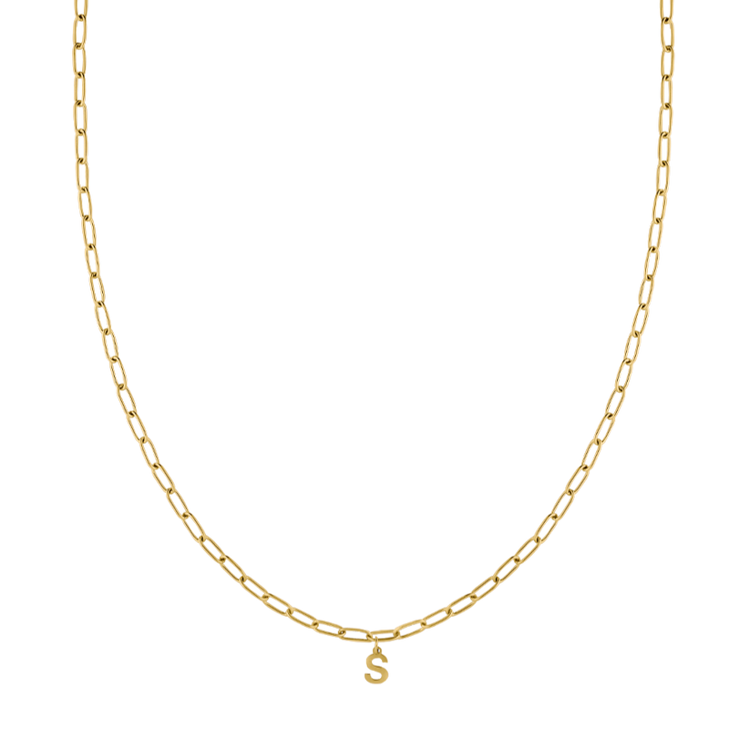 Mini Teresa Letter Necklace Gold