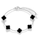 Mini Noir Lucky Leaf Abbaddon Armband 14K vergoldet