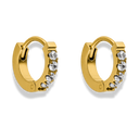 Mini Pave Huggie Hoop Ohrringe - Titan