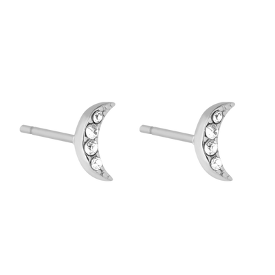 Minimal Crescent Ohrstecker 14K Vergoldet