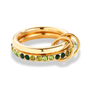 Multi-Green Infinity Flow Ring 14K Vergoldet
