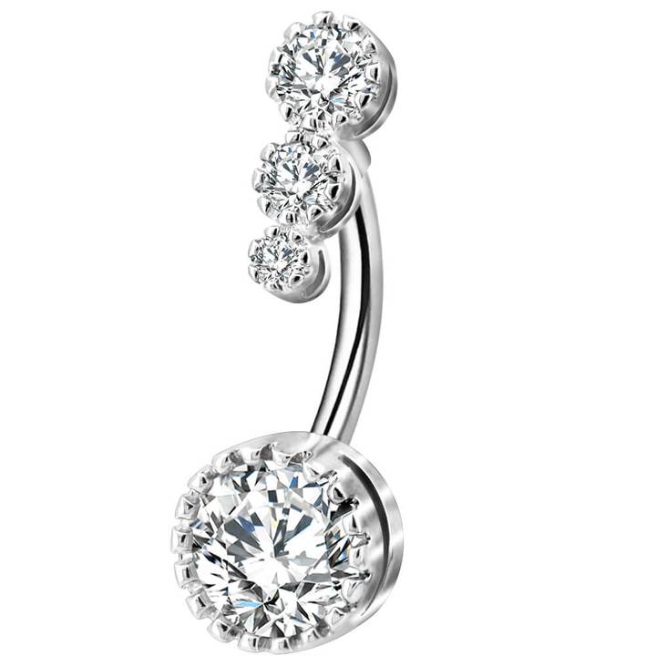 Ivanna Belly Button Ring Silver