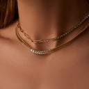 Collier Fin Nereya Baguette Or