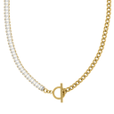 Nereya Baguette T-Bar Kette 14K Vergoldet