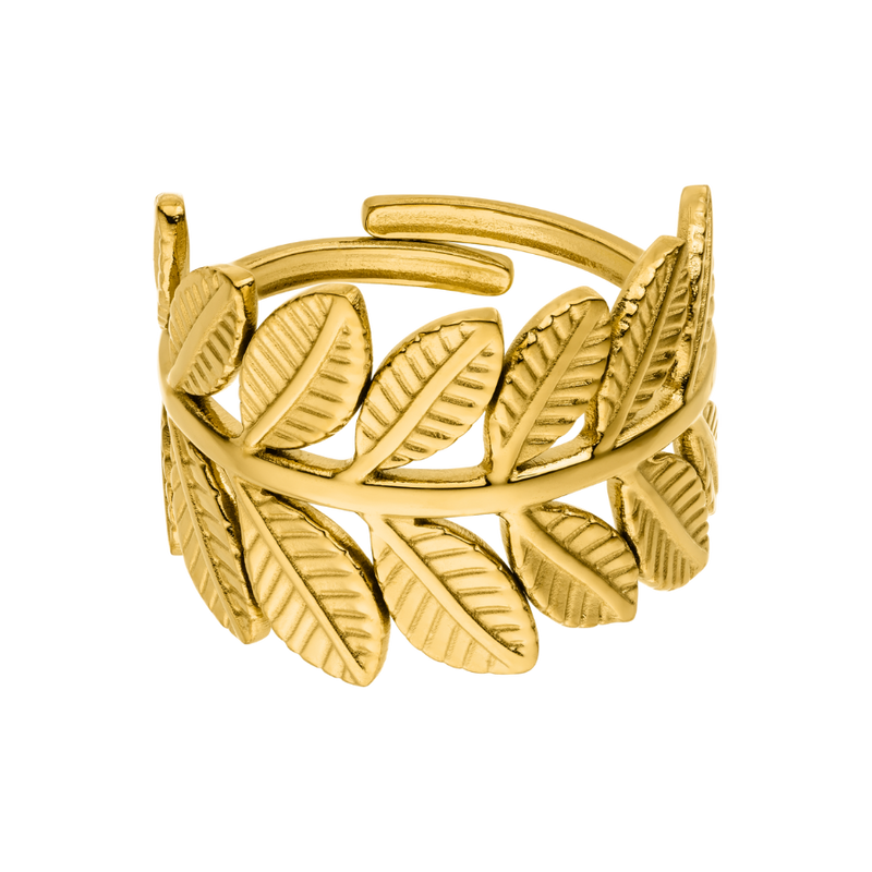 Nereya Leaf Ring 14K Vergoldet