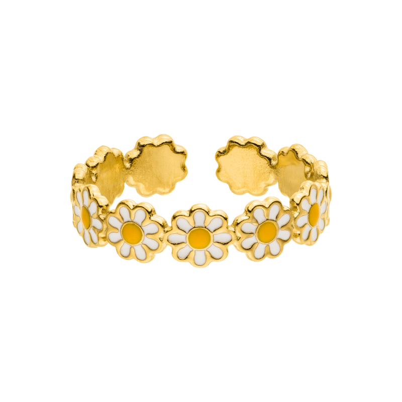 Nereya Sunflower Ring 14K Vergoldet