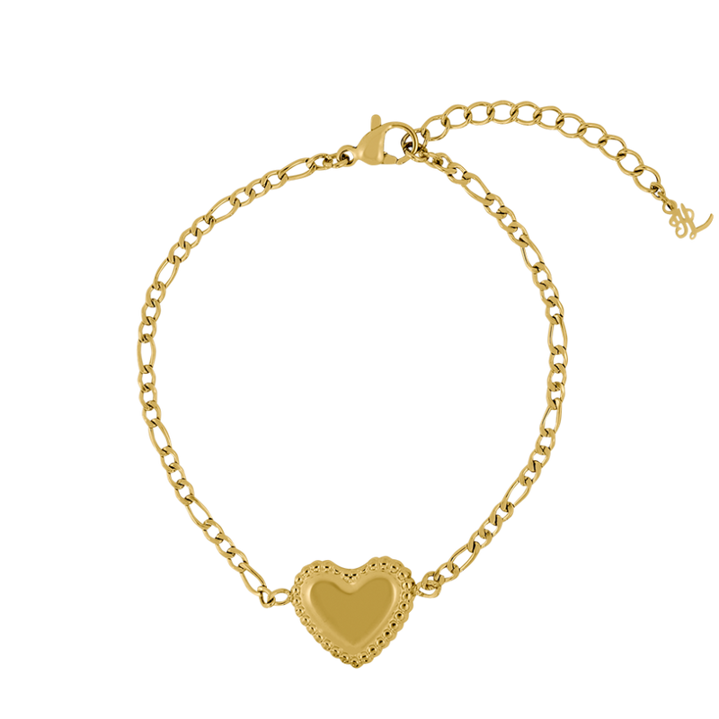 Bracelet gravé Only Love plaqué or 14 carats