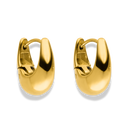 Oval Chunky Hoop Ohrringe 14K Vergoldet