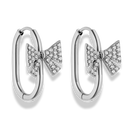 Oval Ribbon Huggie Hoop Ohrringe 14K Vergoldet