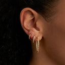 Exclusive Pave Huggie Ear Candy 18K vergoldet