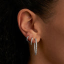 Exclusif Pave Huggie Ear Candy plaqué or 18 carats