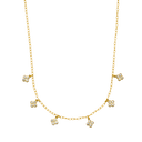 Collier Teresa pavé de fleurs plaqué or 18 carats