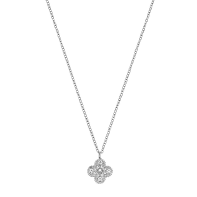 Collier Pave Lucky Leaf Plaqué Or 18 Carats