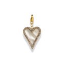 Pave Mother of Pearl Heart