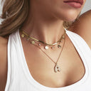 Pave Bubble Initial Kette 14K Vergoldet