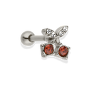 Pave Cherry Ohr Piercing 18K Vergoldet