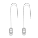 Pave Deluxe Dangle Ohrstecker 14K Vergoldet