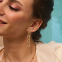 Pave Deluxe Dangle Ohrstecker 14K Vergoldet