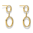 Pave Double Karma Ohrstecker 14K Vergoldet