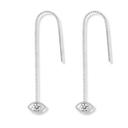 Pave Eye Dangle Ohrstecker 14K Vergoldet