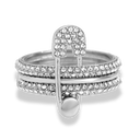 Pave Flow Safety Ring 14K Vergoldung