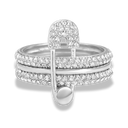 Pave Flow Safety Ring 14K Vergoldung