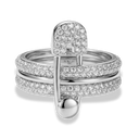 Pave Flow Safety Ring 14K Vergoldung